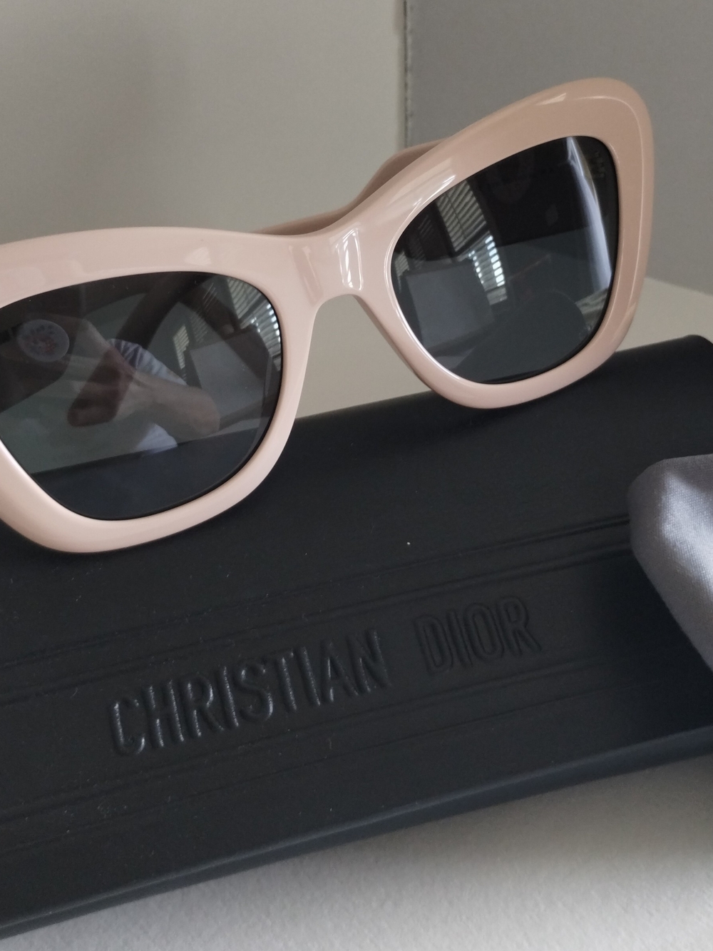 Dior Pink Cat-Eye Sunglasses with Dark Lenses